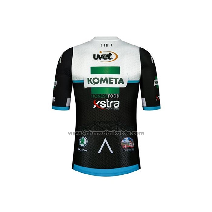 2020 Fahrradbekleidung Kometa Xstra Shwarz Wei Grun Trikot Kurzarm und Tragerhose